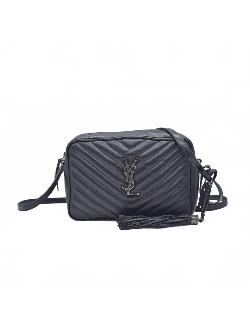 $1950 2018 Saint Laurent Chevron Crossbody Bag